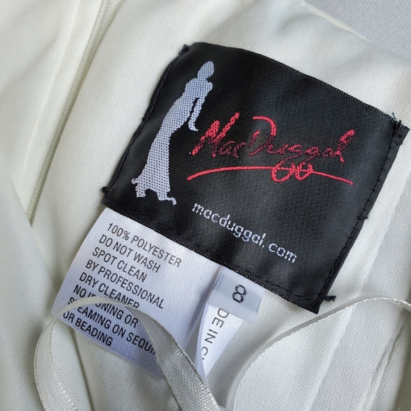 🔥FINAL PRICE DROP🔥 NWT$400 Mac Duggal One Shoulder Side Slit Gown Dress Sz 8 - Picture 7 of 15